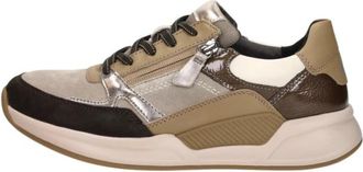 Gabor Rollingsoft Veterschoenen Laag - Dames - Sneakers - Beige - 36 1/2 EU - Leer - Schoenen