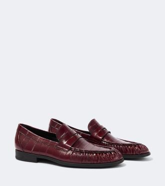Magnanni Eel leather penny loafers