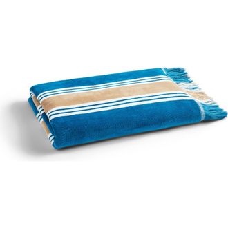Christy College Stripe Hammam Inspired Beach Towels in Lagoon at Nordstrom