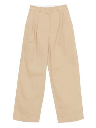 Dunst pleated-front trousers - women - Cotton - S - Neutrals