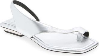 Rag & Bone Liv Flat Sandal in Silver at Nordstrom, Size 10.5Us