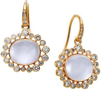 Syna Aura Halo Earrings in Moon Quartz at Nordstrom, Size Large