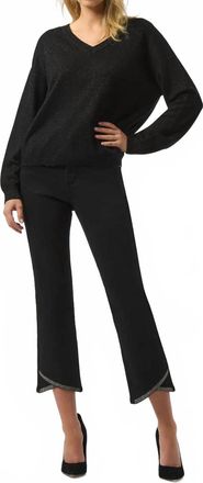 Joseph Ribkoff V-Neck Long Sleeve Sweater In Black