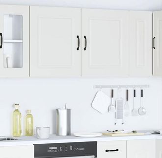 vidaXL Pensili da Cucina 2 pz Kalmar Bianco in Legno Multistrato - Vidaxl
