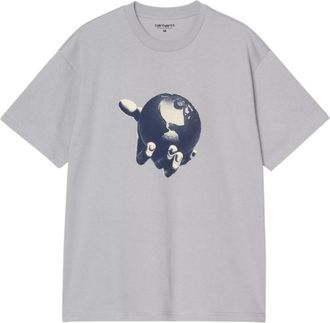 Carhartt Work in Progress Grey Crewneck Printed T-Shirt