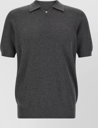 Brunello Cucinelli coastal knit polo shirt short sleeves