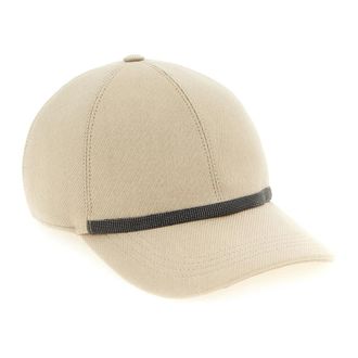 Brunello Cucinelli Diagonal Pattern Baseball Cap - unisex - Brunello Cucinelli - Hats & Caps - Beige - L - Accessories