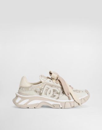 Dolce & Gabbana Dg Country Road Sneakers In Lace - Woman Sneakers Cream 36.5