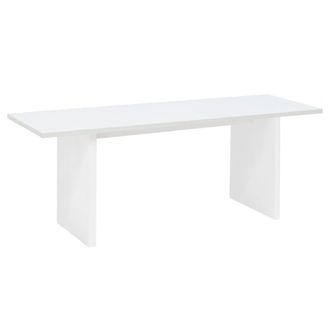 Deco Wood Banco de madera maciza en tono blanco de 120x45cm