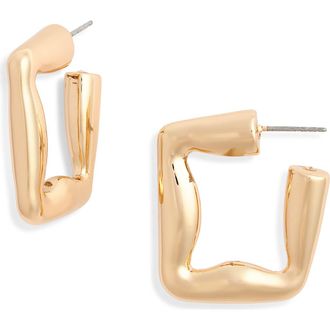Open Edit Chunky Square Hoop Earrings in Gold at Nordstrom Rack