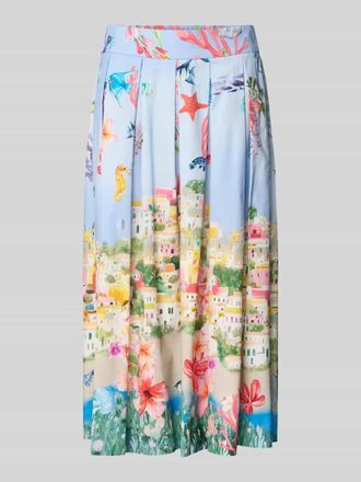 robe l&eacute;g&egrave;re Regular Fit Midirock mit Motiv-Print in Hellblau, Gr&ouml;&szlig;e 38