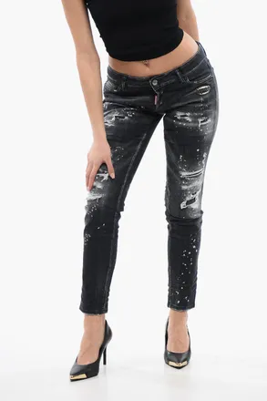 Dsquared2 Distressed Denim Jennifer Fit Jeans 14cm Dsquared2