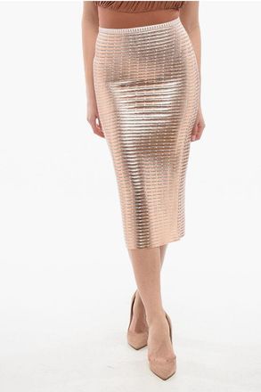 Genny Laminated Midi Skirt size 40