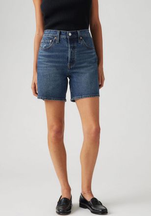 Levi's Shorts LEVIS 501MID THIGH SH, Damen, Gr. 27, N-Gr, broken midnight, Denim/Jeans, Obermaterial: 99% Baumwolle, 1% Elasthan, washed, normal ca. Mitte Ob