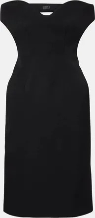 MUGLER Open-back wool-blend cocktail dress