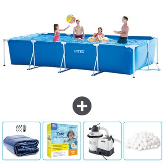 Intex Piscina Con Estructura Rectangular - 450x220x84 Cm - 7-piezas Scb70