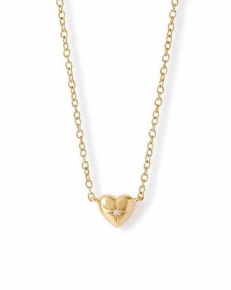 Astley Clarke Gold Biography Mini Heart Necklace at Nordstrom, Size 17