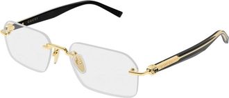 Gucci Brillen - Heren - Brillen - Geel - 55 MM - Accessoires