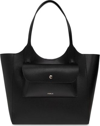 Furla Tote Bags, female, Black, Size: ONE SIZE Lea Medium Shopper Bag