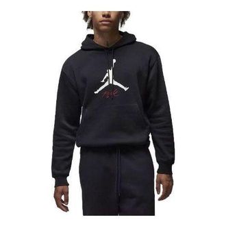 Nike Jordan Air Jordan Fleece Hoodie Black White FD7545-010