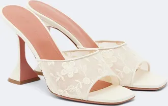 Amina Muaddi Lupita lace mules