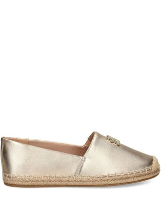 Tommy Hilfiger metallic leather espadrilles - women - Metallic Leather/Cotton/Synthetic Rubber/Jute - 38 - Gold