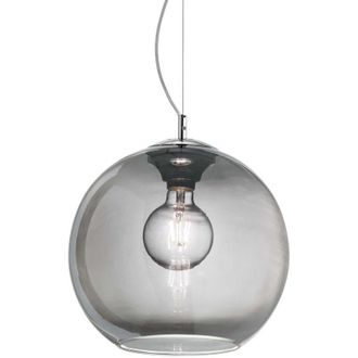 Ideal Lux Nemo - 1 Colgante De Techo De C&uacute;pula Mediana Claro Gris, Ahumado, E27 - Ideal Lux
