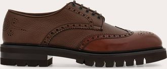 Ferragamo Uomo Derby con broguing Marrone Taglia 41.5