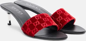 Gucci GG velvet mules