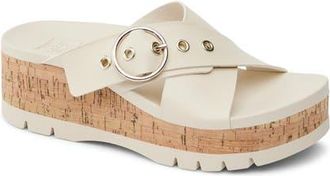 Reef Vista Higher Gia Platform Wedge Slide Sandal in Vintage Cork at Nordstrom, Size 11