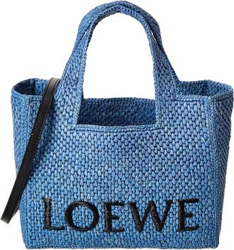 Loewe Font Small Raffia Tote