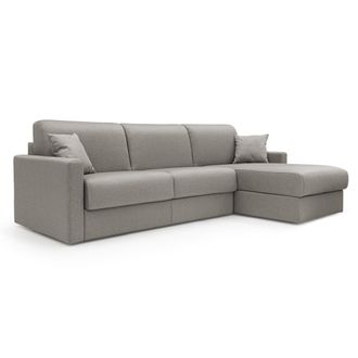 Divani.Store Divani.store - Chris Sof&aacute; Esquinero De 5 Plazas En Tejido Impermeable 248 Cm Izquierdo (mat. 120x197) Taupe