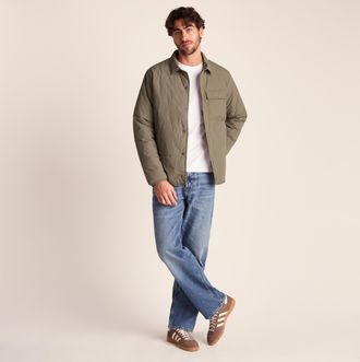 TOG24 Adamson Mens Shower Resistant Insulated Shacket - Mushroom - Brown - Size X-Large