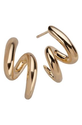 Jennifer Zeuner Haze Spiral Earrings in Yellow Gold at Nordstrom