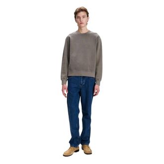 A.P.C. Sweatshirts, male, Gray, Size: XL Autumn Print Sweatshirt