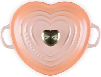 LE CREUSET Signature Cast Iron Heart Cocotte in Peche at Nordstrom