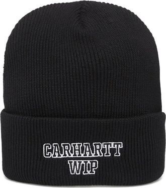 Carhartt Work in Progress Alumni ribbed-knit beanie hat - men - Organic Cotton - One Size - Black