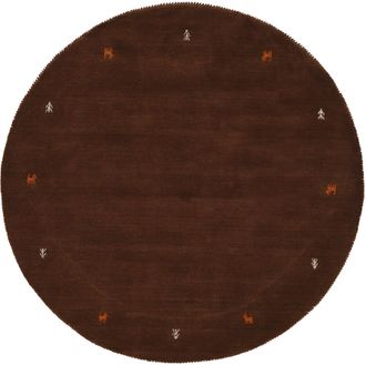 Carpetfine Wollteppich »Gabbeh Uni« rund 15 mm Höhe reine Wolle handgewebt, Gabbeh Tiermotiv warmes Raumklima viele Grössen