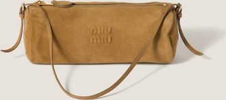 Miu Miu Suede Pouch, Woman, Olive Green