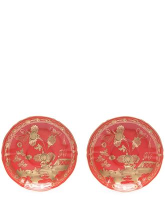 Ginori 1735 Set di 2 piatti Oriente Italiano Rubrum - Rosso