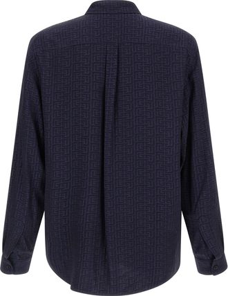 Balmain Jacquard Monogram Shirt - Navy