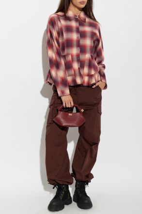 Ganni Peplum Shirt, Womens, Multicolour
