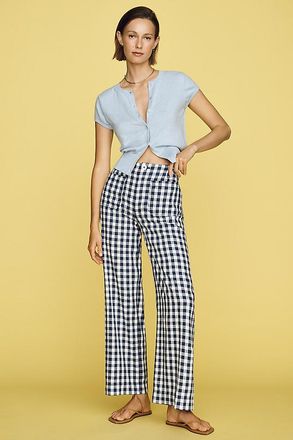 Maeve Colette European Linen Stretch Wide Leg Pants by Maeve