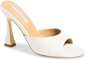Tony Bianco Victoria Open Toe Slide Sandal in White Nappa at Nordstrom, Size 9.5