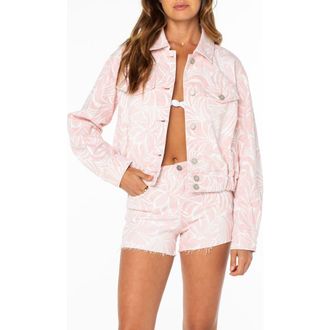 Roxy Up to Putty Denim Jacket in Murex Shl at Nordstrom, Size X-Large