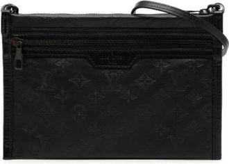 Louis Vuitton Tweedehands Canvas Louis Vuitton tassen - Dames - Vintage Schoudertas - Zwart - ONE Size - Vintage