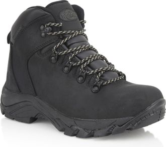 Northwest Territory Ladies Emerald Premium Leather Waterproof Walking Boots Breathable Lace Up Hiking Outdoor Trekking Boots (Black, 5 UK, numeric_5)