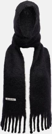 Acne Studios Kooder hooded mohair and wool-blend scarf