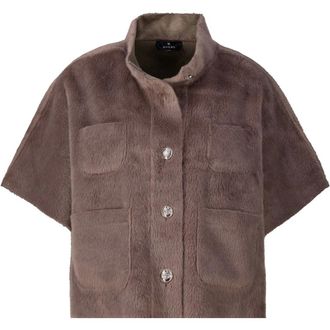 Monari Jassen, Dames, Bruin, XL, Nepbont, Nepbont & Shearling Jassen