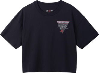 Nike Jordan (WMNS) Air Jordan Essential Back Large Printing Loose Sports Short Sleeve Black DC2154-010